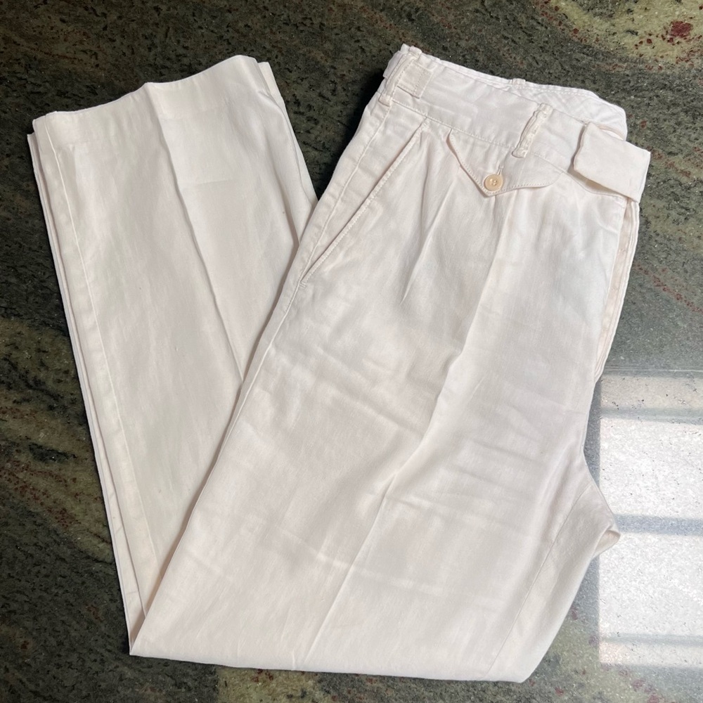 *SOLD*Polo Ralph Lauren Bleeker Linen Cotton Blend Pleated Trousers // 34W x 30L